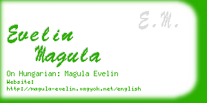 evelin magula business card